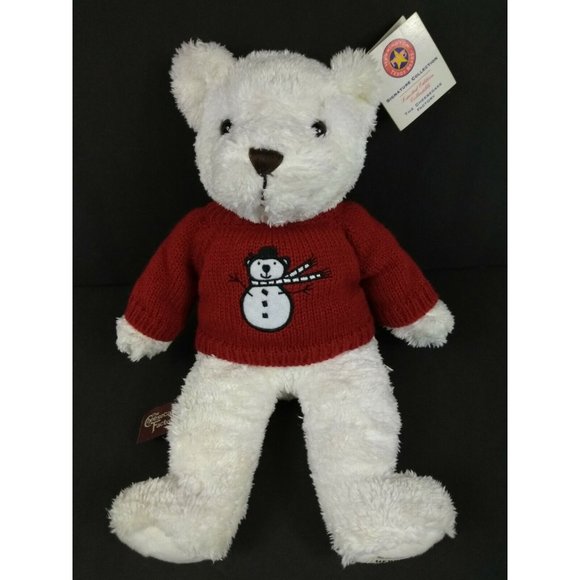 Herrington 14" Plush Teddy Bear Cheesecake Factory Fresh Strawberry w/ Snowman - Picture 7 of 7